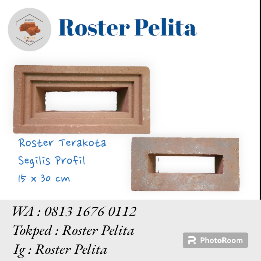 bataroster-terakota-segilis-profil Jual Roster Terakota persegi panjang