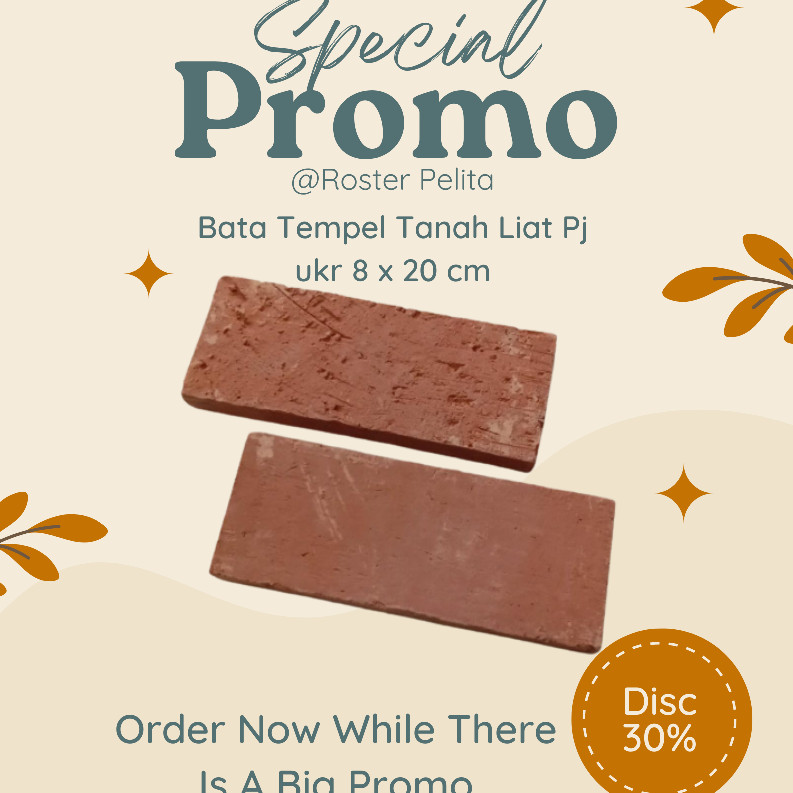 Diskon bata tempel tanah liat Spesial Promo Bata tempel Tanah liat berkualitas